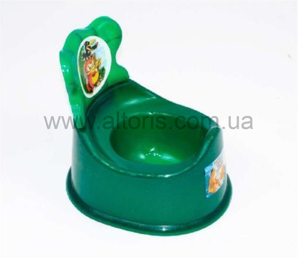 горшок детский с спинкой Консенсус - зеленый