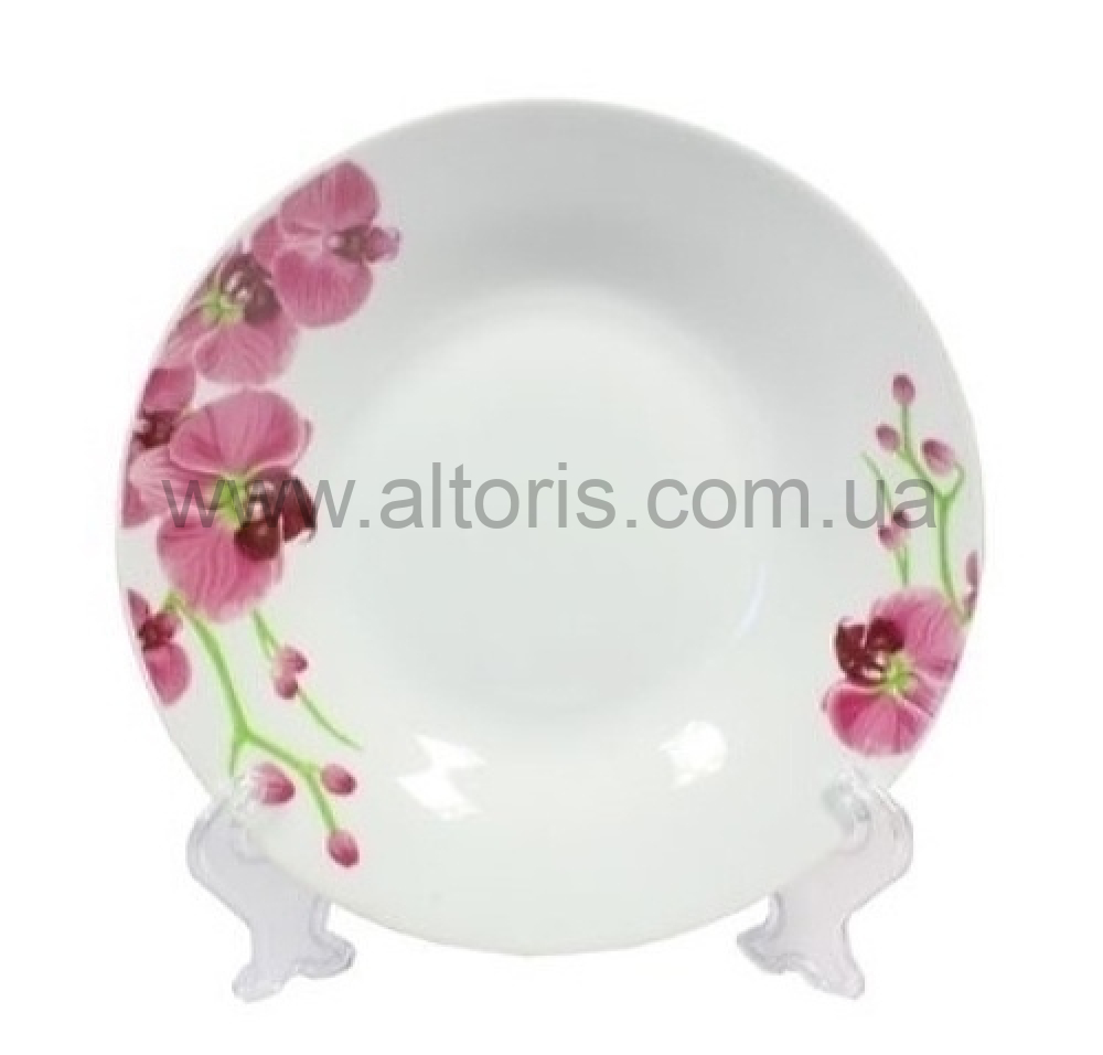 тарелка мелкая керамика Interos - №7 орхидея д.175мм (3663)