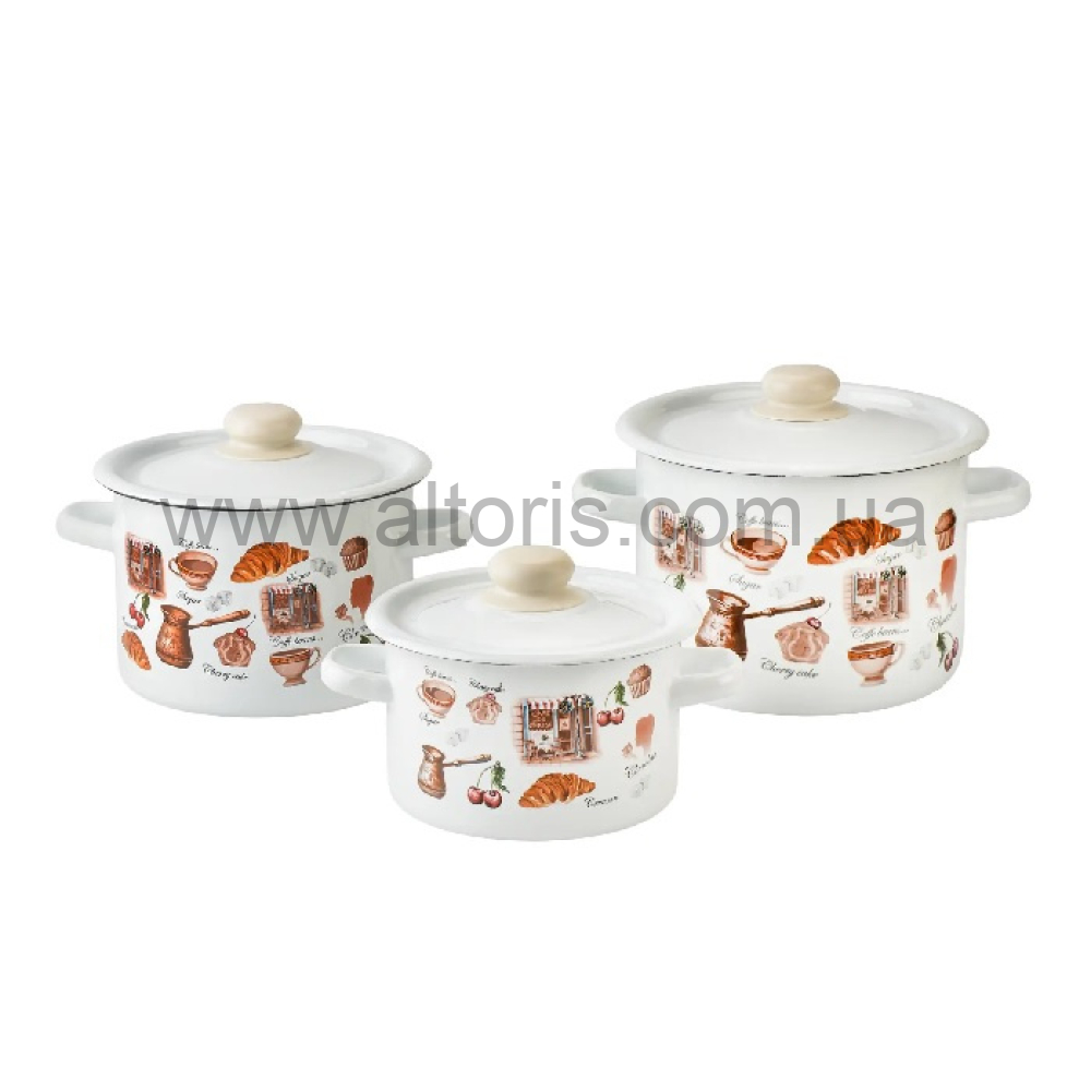 набор посуды №272 НМ к-ли цил.2/3,0/4,5л - Кафе де Шери