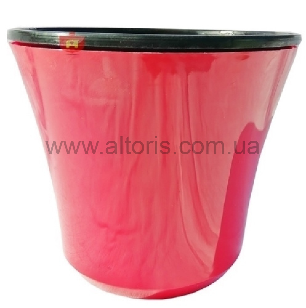 кашпо двойной цветной Гемопласт - №4 красный