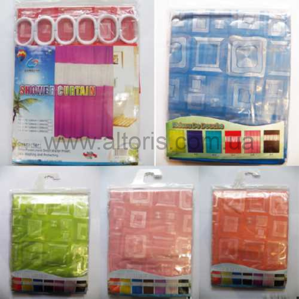 Штора в ванную - силикон однотонная Турция