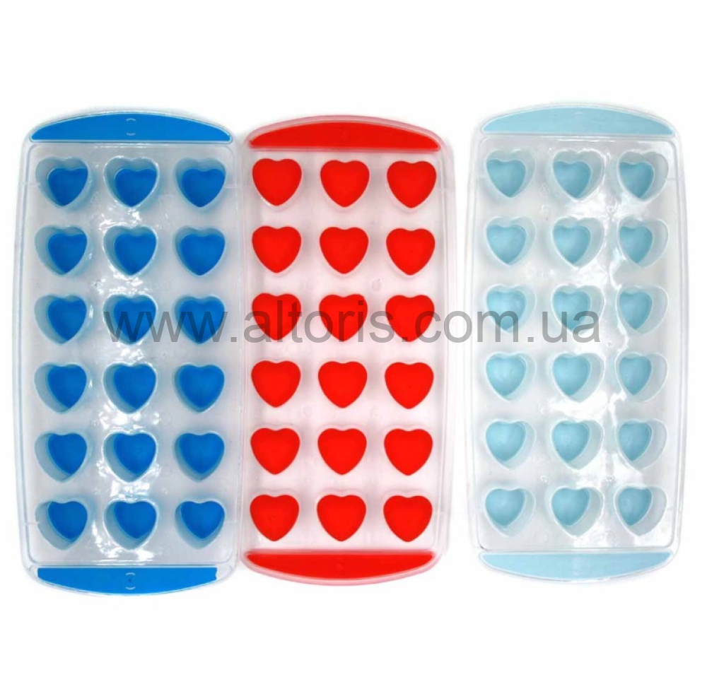 форма для льда - сердце 18  ячеек  (11,5*14,5)см