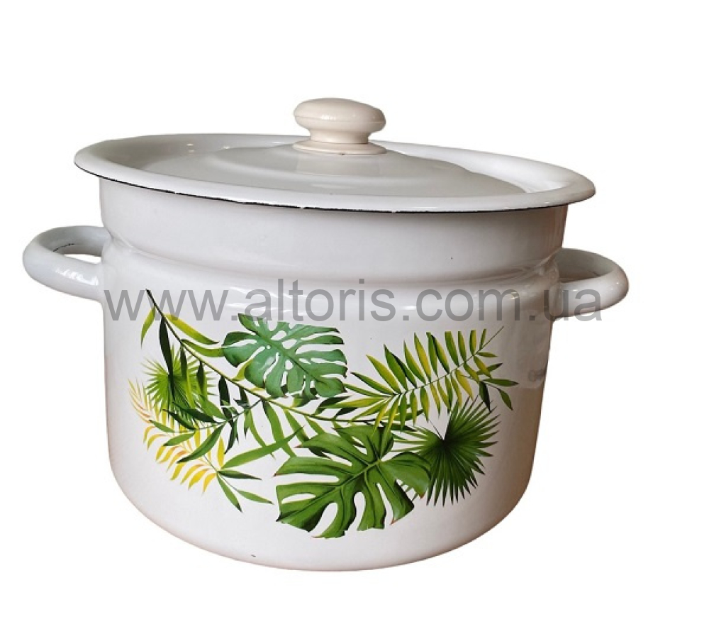 кастрюля эмаль НМ цилиндр. 9л/2 1621/2 - Монстера