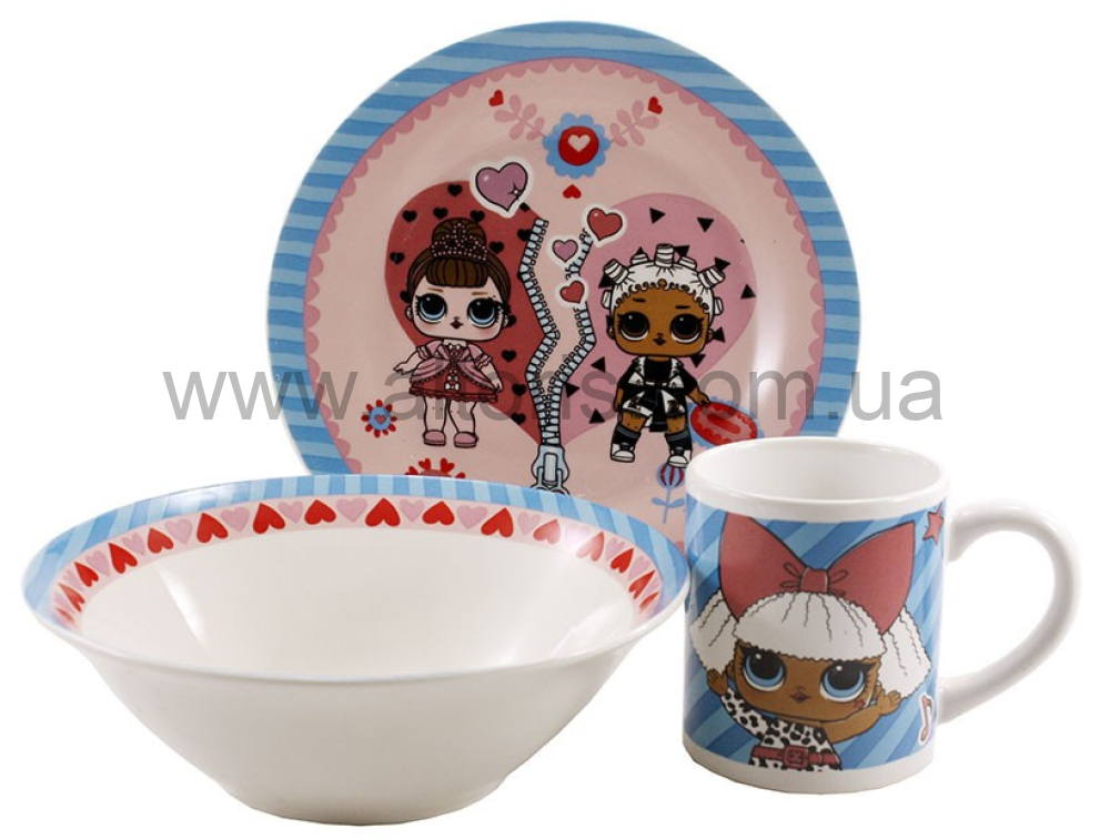 набор детский керамика Interos - 3пр. Лол TO-18
