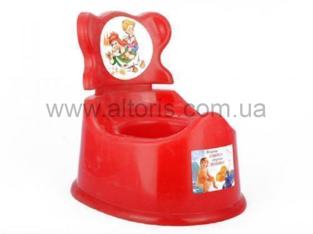 горшок детский с спинкой Консенсус - красный