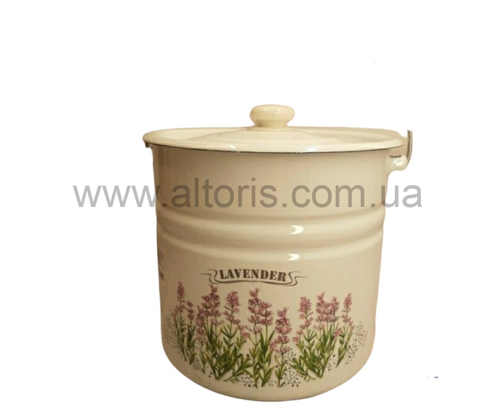 ведро с крышкой НМ 12л/2 цилиндр. 1224/2 - Лаванда