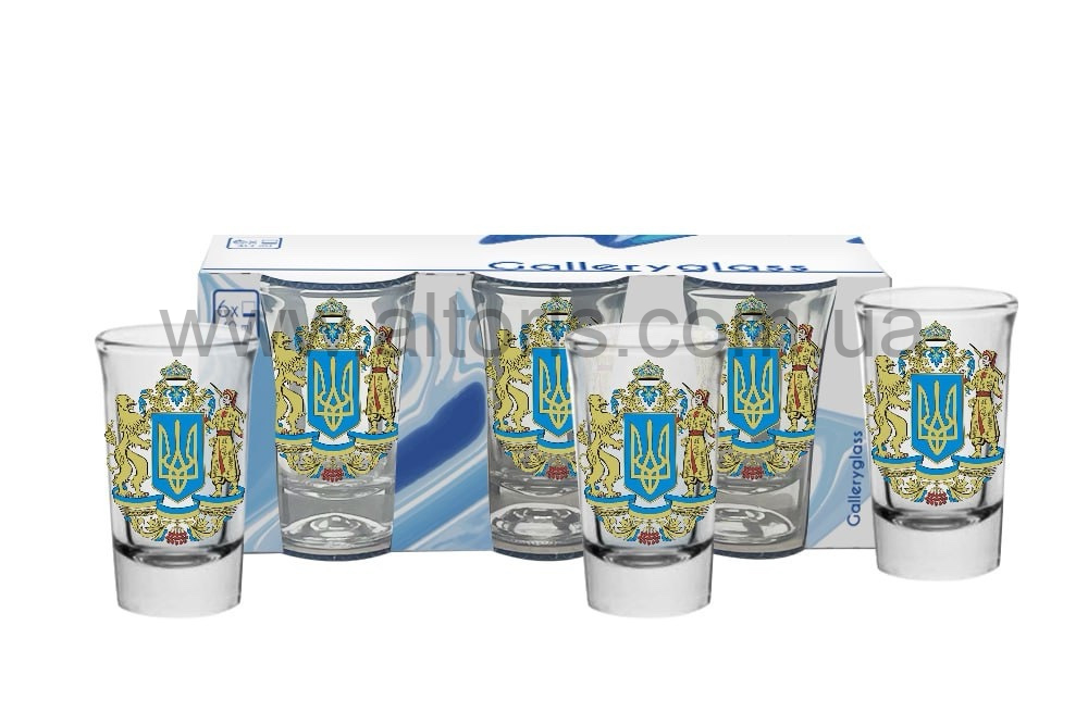 набор стопок "Cheerio" Gallery - 47мл*6шт "Герб України"
