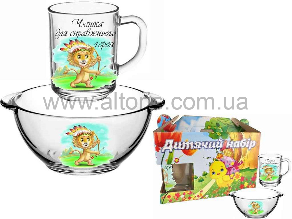 набор детский стекло - 2 пр. Лев 942691