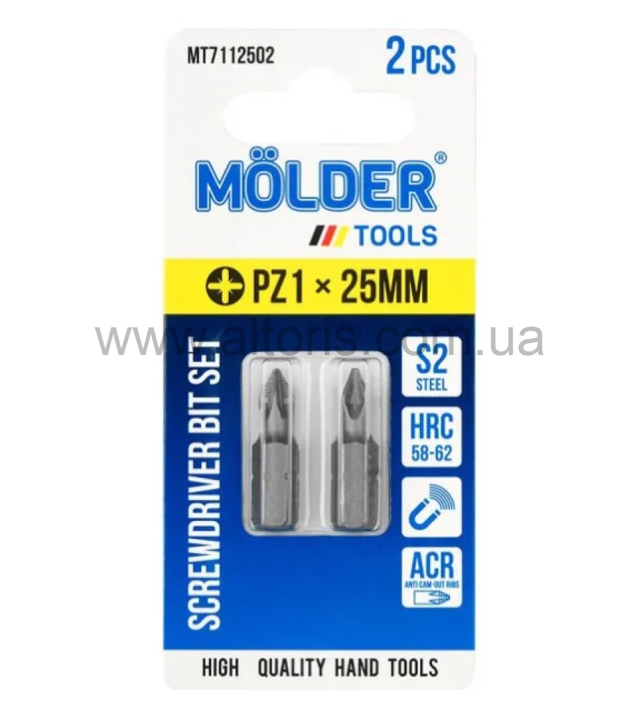 набор бит MOLDER  - PZ1x25мм, 2шт