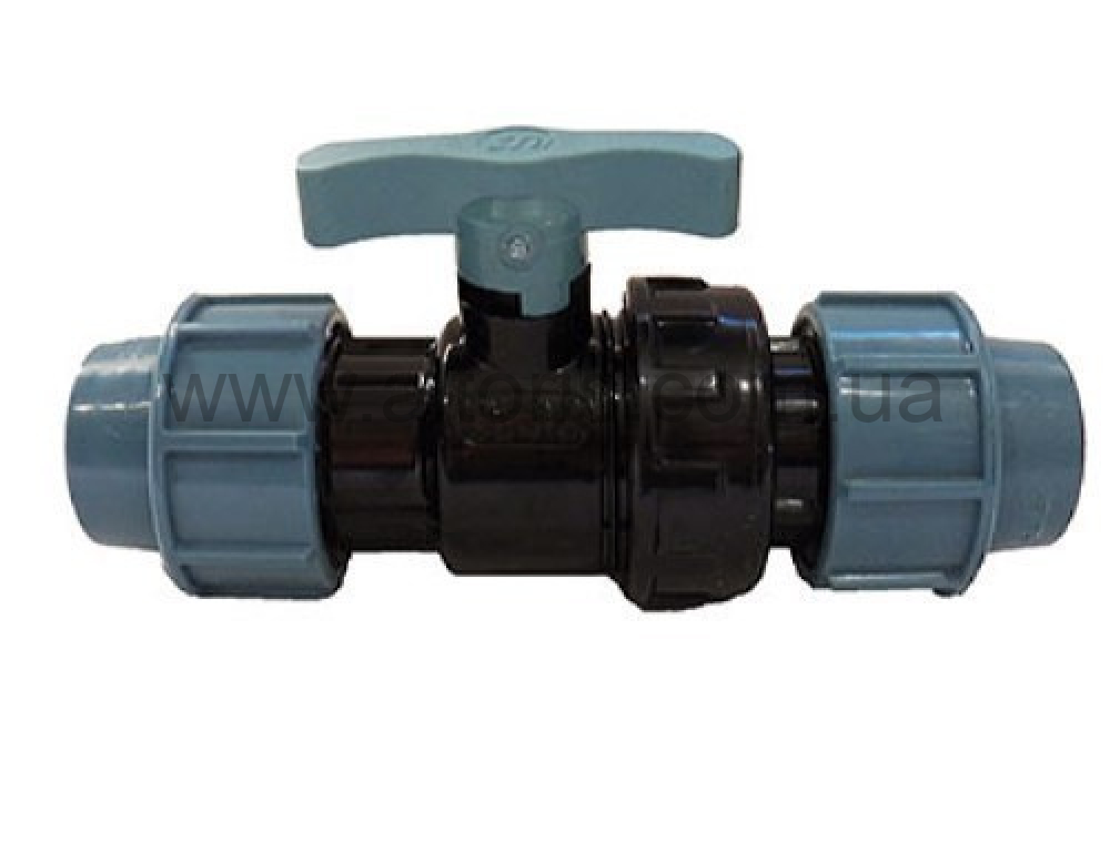 кран шаровый зажимной ПНД - 25*25
