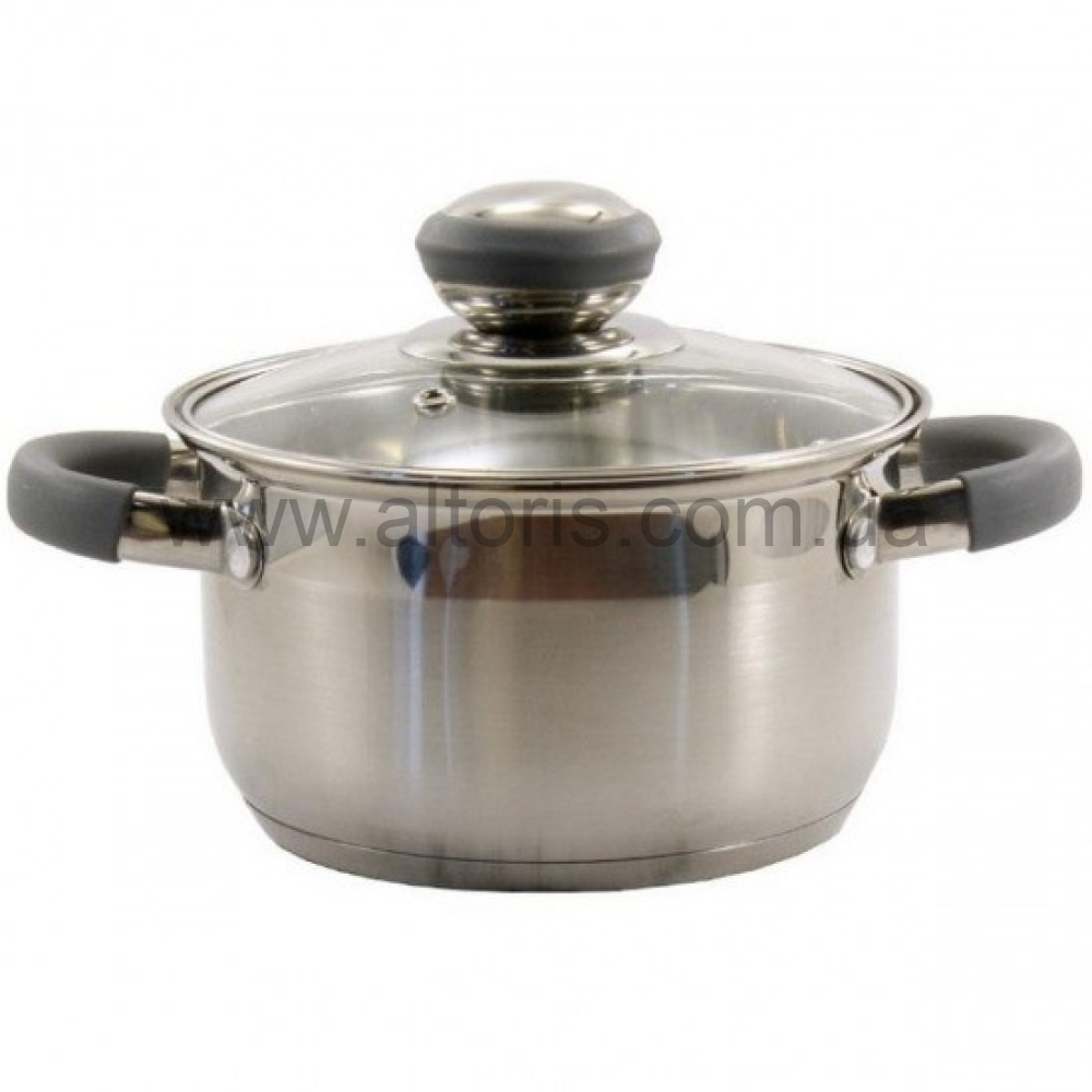 кастрюля Zauberg - 6,1л н/ж сфера. стекл. кр. ZB-6.1 CG GREY