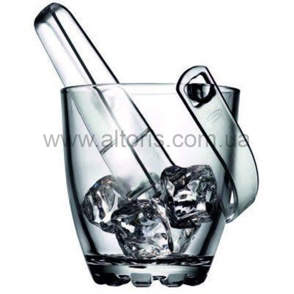 ведро для льда Pasabahce - h=13см d=12см Sylvana с щипцами 53628