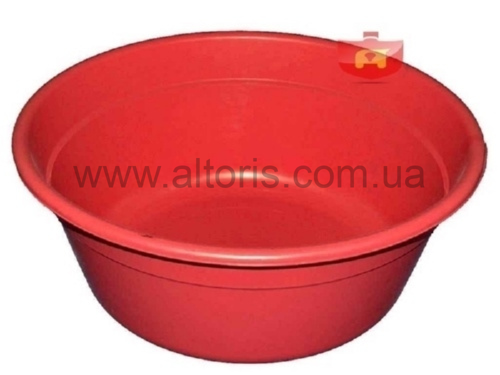 таз 14л пластмассовый  круглый Консенсус - красный
