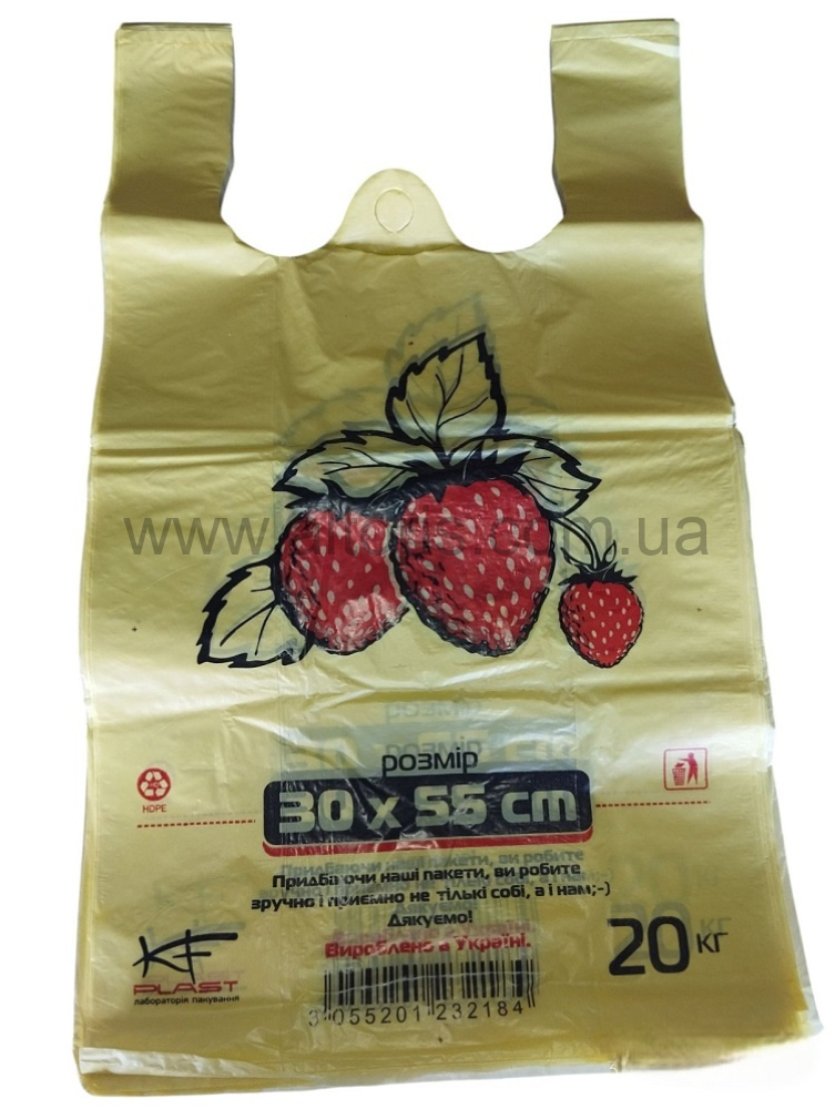 Пакет - 30х55 Клубника 100 шт в уп