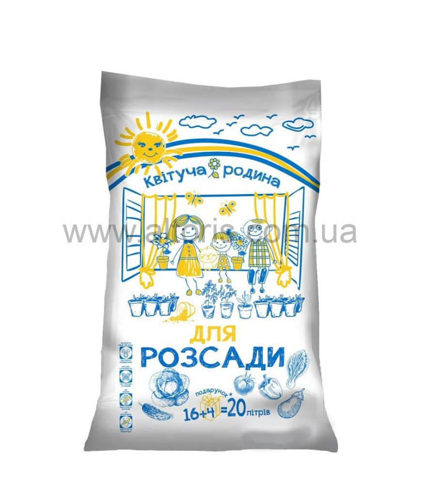 землесмесь для рассады Квітуча родина - 20 л