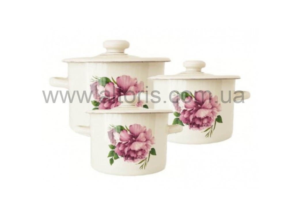 набор посуды №822 НМ к-ли цил.2/3/5,5л  - Лаура (молочная)