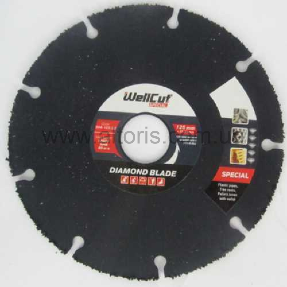 Круг алмазный Wellcut Special - Дерево, 125мм*22,23мм