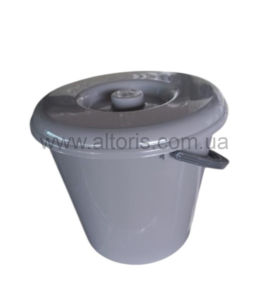 ведро пластмассовое пищевое с кр Алеана - 10 л. какао