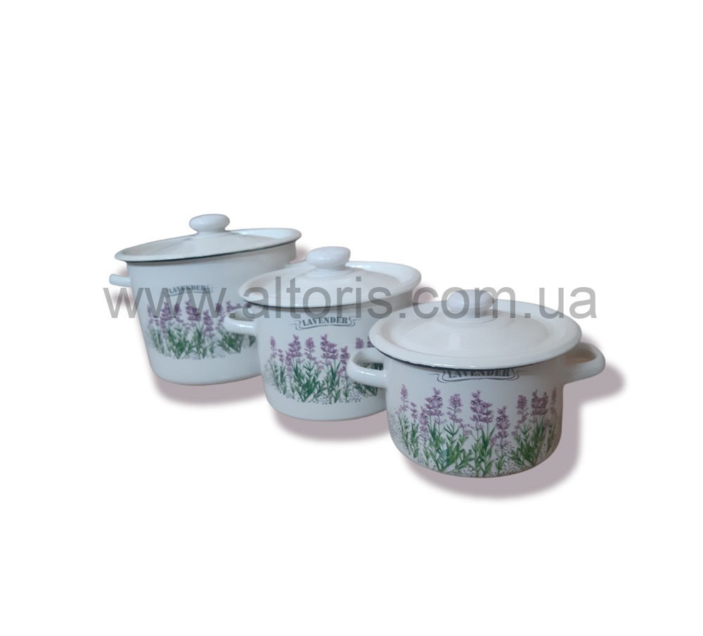 набор посуды №822 НМ к-ли цил.2/3/5,5л  - Лаванда