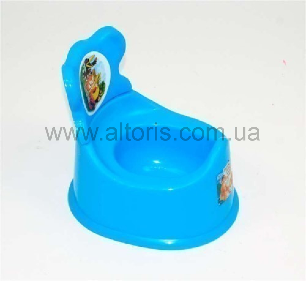 горшок детский с спинкой Консенсус - голубой