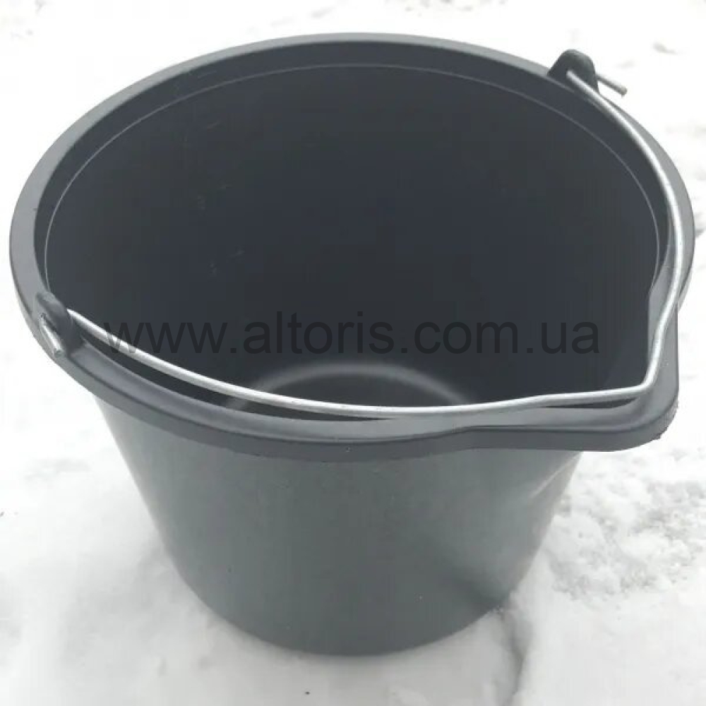 ведро пластмассовое хозяйственное Wave - 12л с носиком и мерной шкалой