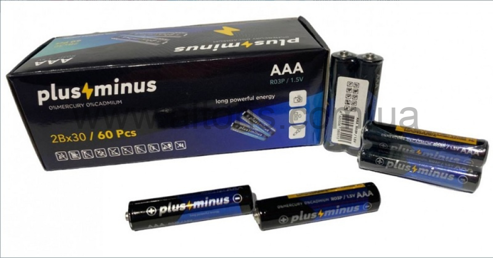 батарейка Plus minus - R03 2шт