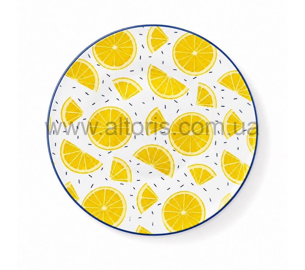 тарелка мелкая керамика S&T - №8 "LEMON" 717717-44