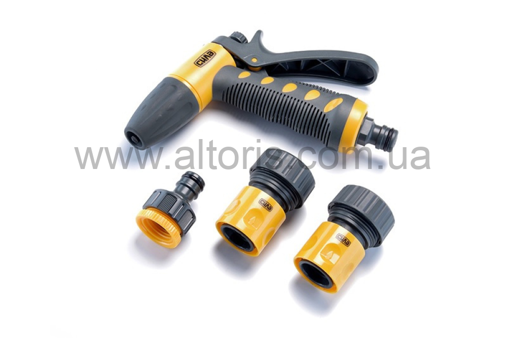набор для полива Сила - пистолет.конекторы 3\4, адаптер 1\2+3\4