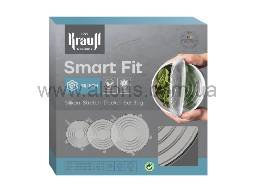 набор крышек силиконовых Krauff - 3шт., Артикул: 29-298-044.