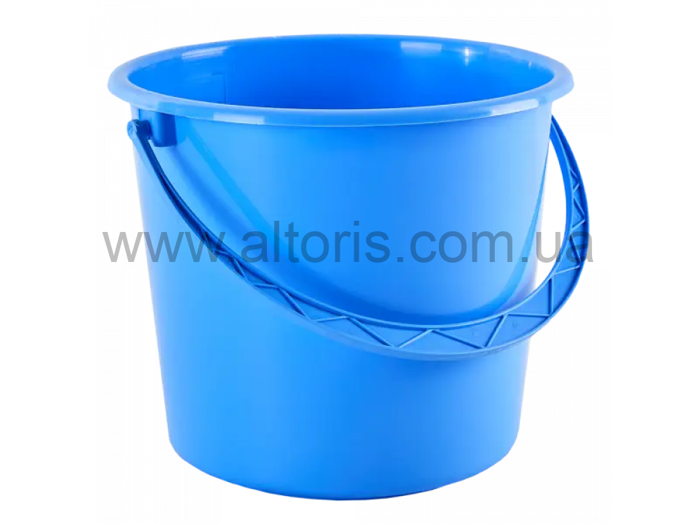 ведро пластмассовое пищевое БЕЗ кр Алеана - 14 л голубое