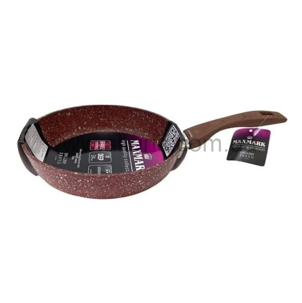 сковорода Maxmark - 24х5,5 см без крышки  MK-FP9024 Серия GRANITE   Deep