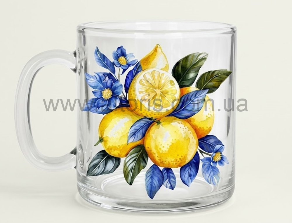 кружка стекло Herbata Gallery - 320мл  "Mediterranean lemon"