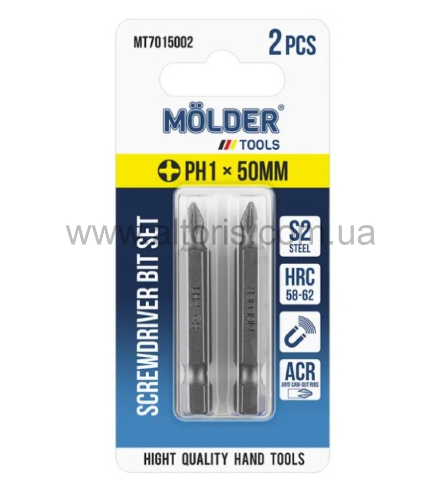 набор бит MOLDER  - PH1x50мм, 2шт