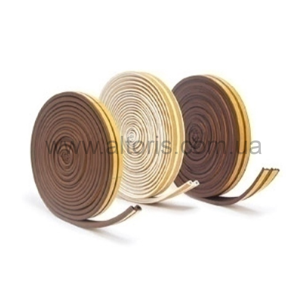 Уплотнитель резиновый D-профиль - 100м, коричневый