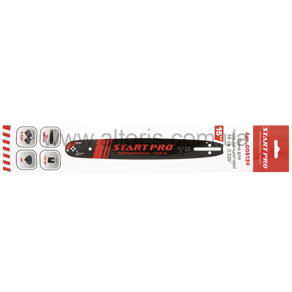 шина для бензопилы START PRO - 38см 15х0,325х1,5(64Т)