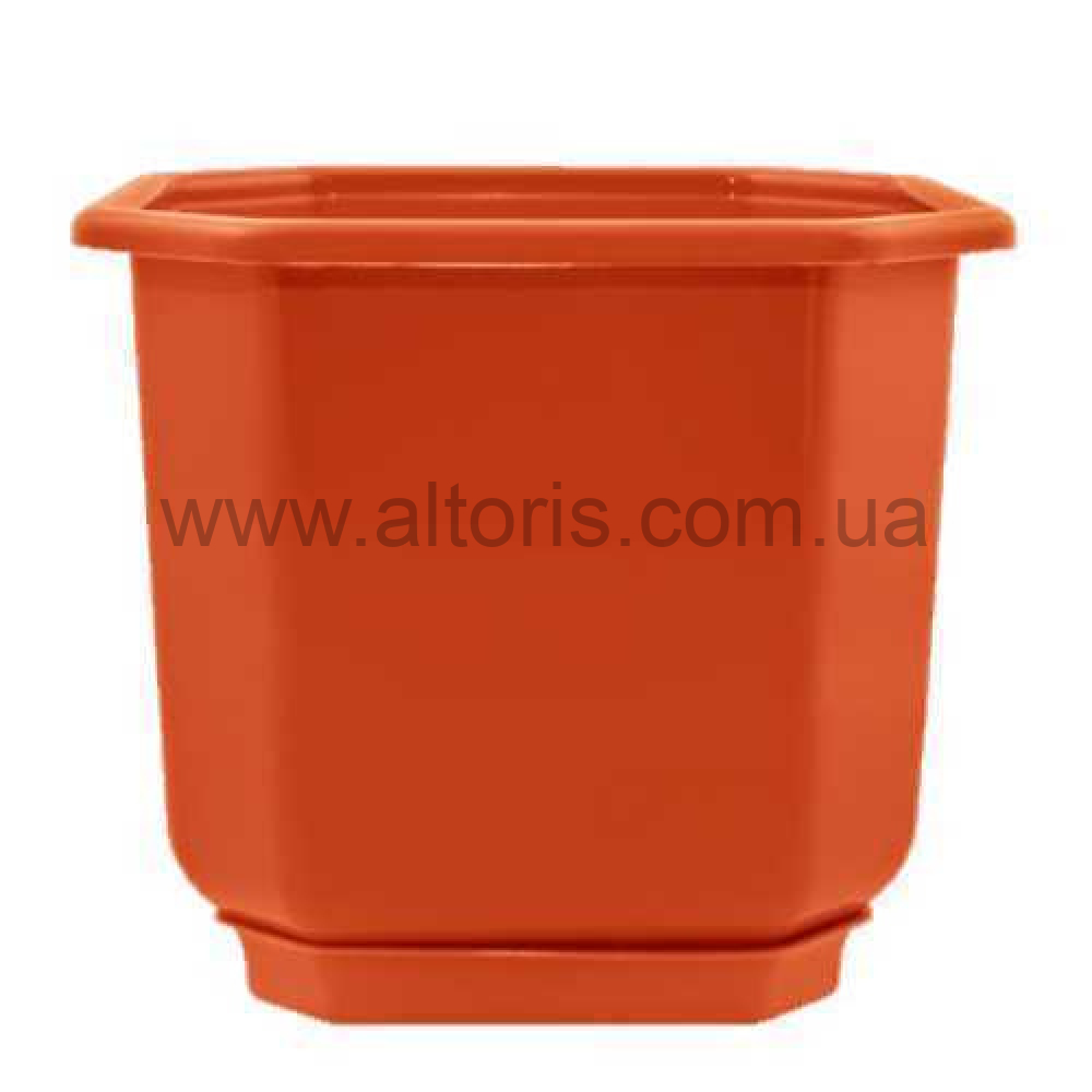 горшок для цветов "Дама" с подст. /Алеана/ - 12*12, терракот