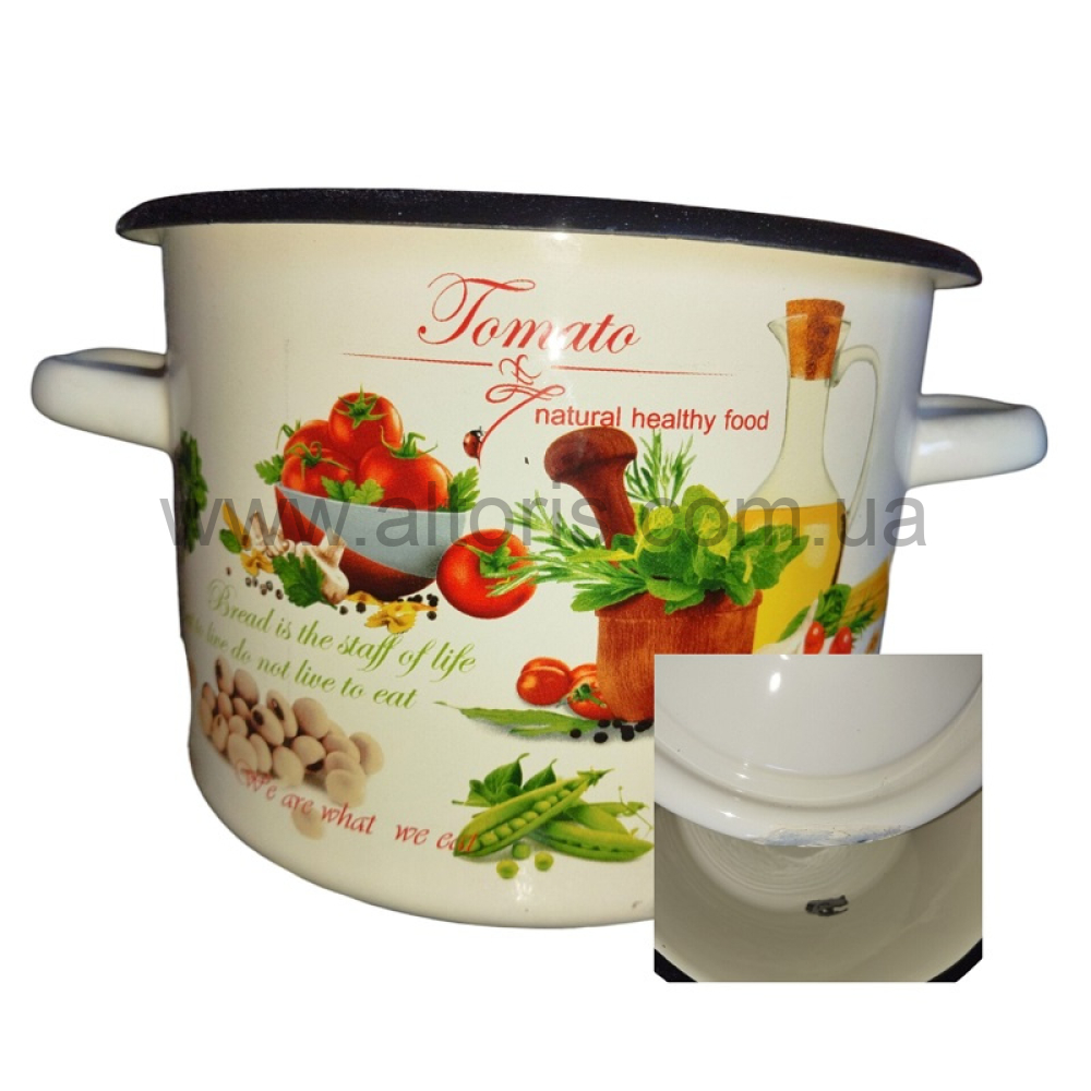 кастрюля эмаль НМ цилиндр. 3л/2 1612/2, Уценка(сквозной бой дна,бой крышки) - Разное