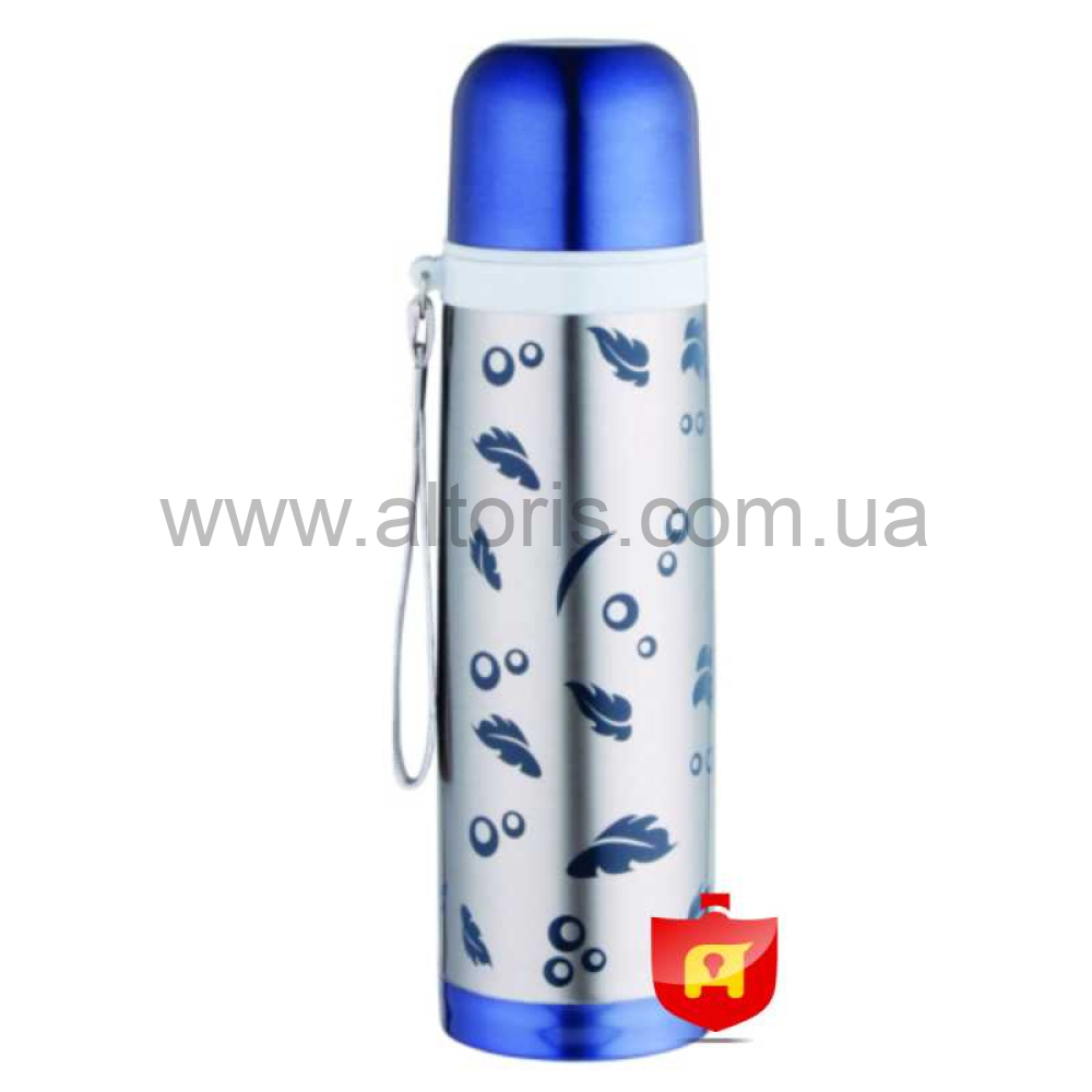 термос Con Brio - 0,35 л., цветной принт.(синий) СВ317синий
