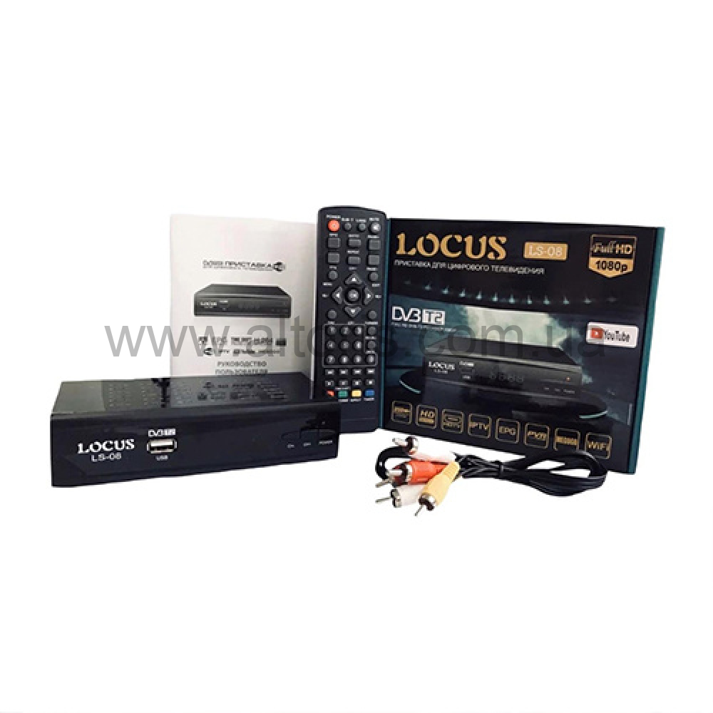 Т2 ресивер тюнер  - LOCUS Пластик .  Интернет + IPTV