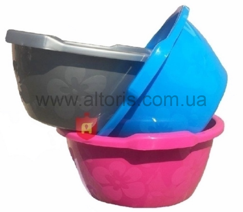 миска пластмассовая Полимерагро - 20л  пищевая Незабудка