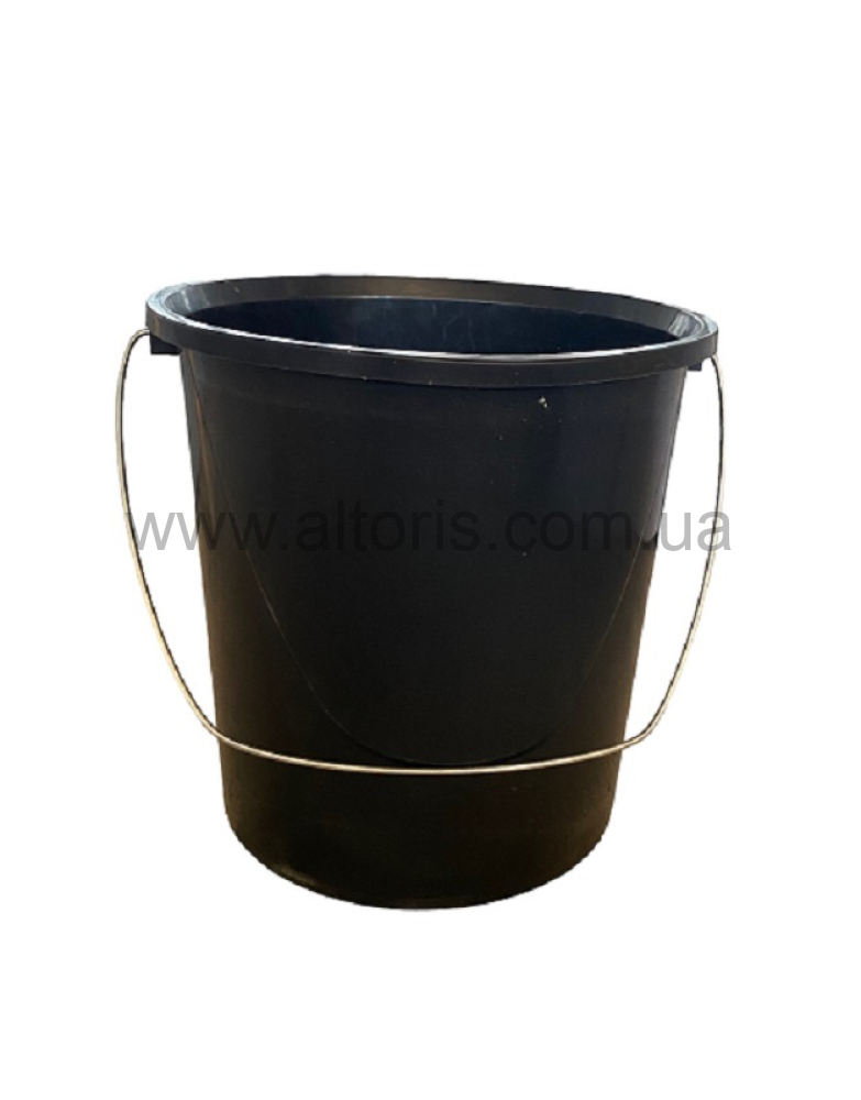 ведро пластмассовое пищевое без кр  Полимерагро - 17л металическая ручка