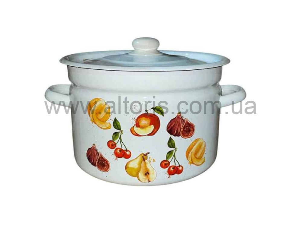 кастрюля эмаль НМ цилиндр. 9л/2 1621/2 - Фруктовый Оазис