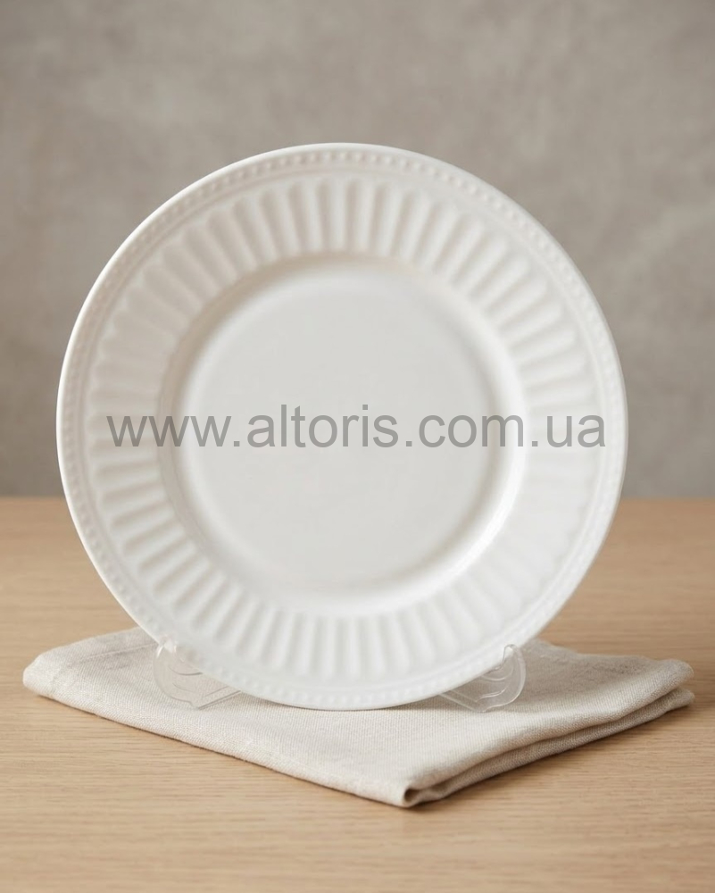 тарелка мелкая стеклокерамика Vinnarc - №10 white ROME LMP100