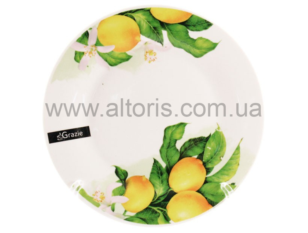 тарелка мелкая керамика Interos - №7  Лимон 23-043