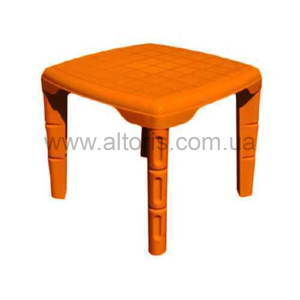 стол детский пластмассовый 560*560 Консенсус - красный квадратный