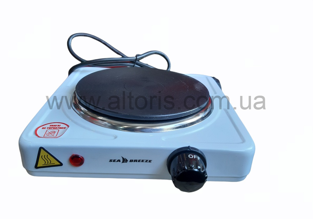 электроплита Sea Breeze    - 1- конфорка/1000Вт/диск/ цвет белый, мат. корпуса металл. SB-060