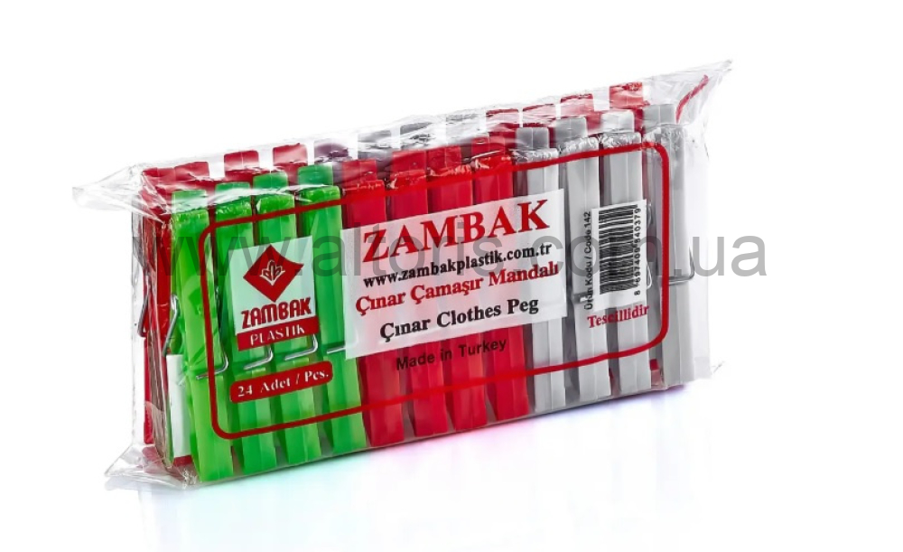 прищепка пластмассовая ZAMBAK - 24шт