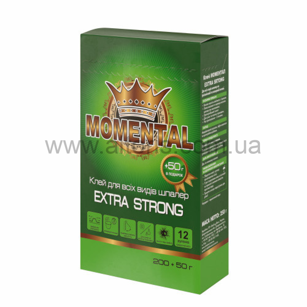 клей для обоев Momental - 200 +50  г Extra Strong короб