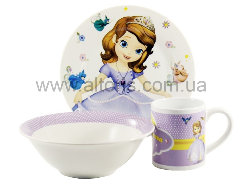 набор детский керамика Interos - 3пр.Принцесса София TO-13