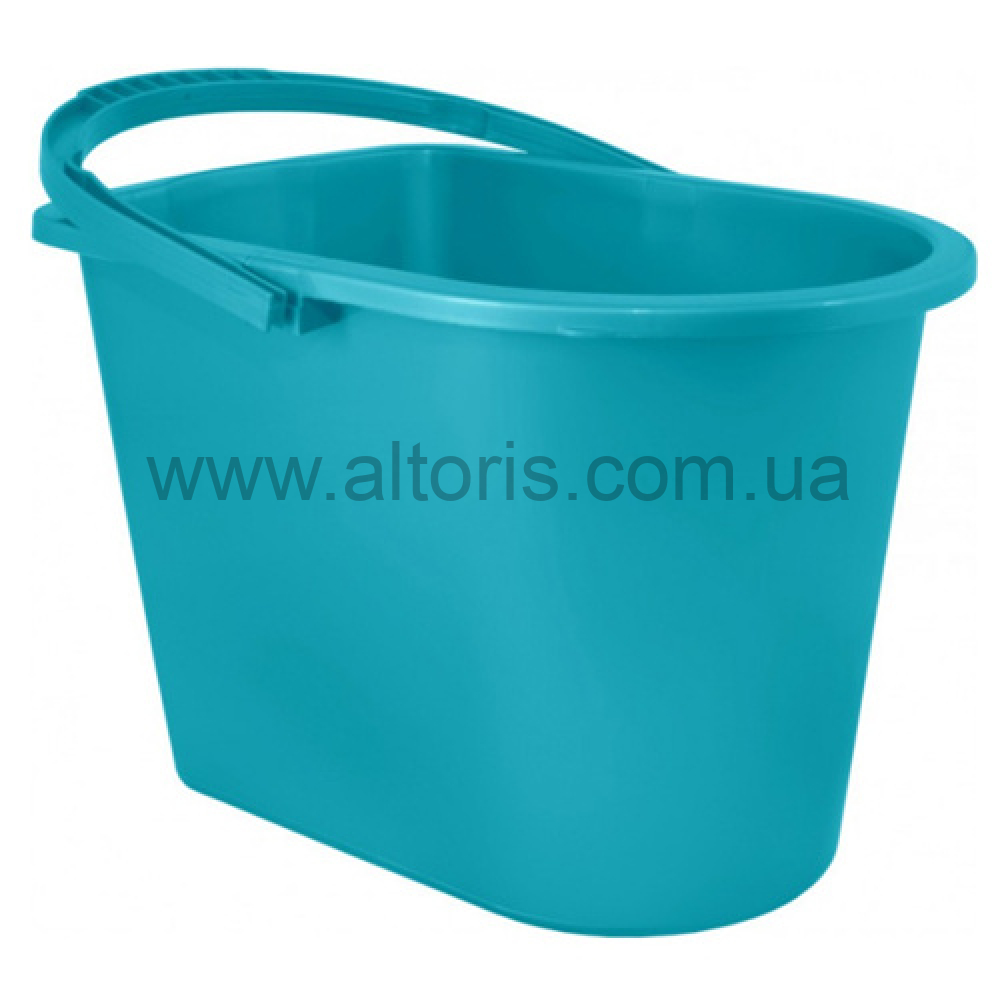 ведро пластмассовое прямоугольное Алеана - 14л. бирюза